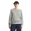 Strickpullover MARC O'POLO DENIM "aus softem Bio-Baumwoll-Mix" Gr. L, grau (hellgrau) Damen Pullover