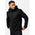 Fleecejacke STONE HARBOUR "Illian", Herren, Gr. L (52), schwarz, Fleece, Obermaterial 1: 100% Polyester, Obermaterial 2: 100% Nylon, casual, lässig geschnitten hüftbedeckend, hoch geschlossener Ausschnitt, Langarm eng Umschlagsaum, Jacken, Sportliche Herren Fleece-Outdoorjacke mit Kapuze