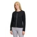 Sweatjacke BETTY BARCLAY "Betty Barclay Shirtjacke mit Struktur" Gr. 36, schwarz Damen Sweatjacken Taschen