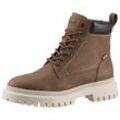 Schnürboots LEVI'S "Lennox" Gr. 40, braun Damen Schuhe Blockabsatz, Schnürstiefelette, Boots, gepolsterter Schaftrand