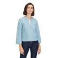 Jackenblazer BETTY BARCLAY "Betty Barclay Blazer-Jacke mit Taschen" Gr. 38, blau (hellblau) Damen Blazer Material