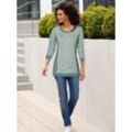 Sweatshirt CASUAL LOOKS Gr. 36, grün (jade, weiß, meliert) Damen Sweatshirts