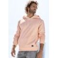 Hoodie JOHN DEVIN Gr. L (52/54), rot (apricot), Herren, angeraute Sweatware, Obermaterial: 60% Baumwolle, 40% Polyester, unifarben, Sweatshirts, Langarm, Sweatshirt mit Rundhals und Kapuze, Baumwollmischung