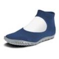 Barfußschuh LEGUANO "BALLERINA" Gr. L (42/43), blau, Damen, Textil, Schuhe Ballerina Barfußschuh Riemchenballerina, Ballerina, Slipper, Bequemschuh Flexibilität vom Zeh bis zur Ferse