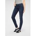 Skinny-fit-Jeans PEPE JEANS "SOHO", Damen, Gr. 25, Länge 30, blau (h45 schwarz used worn), Denim/Jeans, Obermaterial: 84% Baumwolle, 14% Polyester, 2% Elasthan, casual, skinny fit, Jeans, im 5-Pocket-Stil mit 1-Knopf Bund und Stretch-Anteil