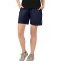 Jerseyhose TRIGEMA "TRIGEMA Sport-Shorts mit Innenslip aus Netz" Gr. XXL, US-Größen, blau (navy) Damen Hosen