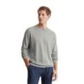 Rundhalspullover MARC O'POLO "aus Bio-Baumwoll-Kaschmir-Mix" Gr. L, grau Herren Pullover