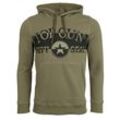 Kapuzenpullover TOP GUN "TG20201123", Herren, Gr. 50 (M), grün (olive), Obermaterial: 50% Baumwolle, 50% Polyester, Pullover Hoodie Sweatshirt