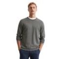 Rundhalspullover MARC O'POLO "aus Bio-Baumwoll-Kaschmir-Mix" Gr. L, grau (dunkelgrau) Herren Pullover