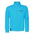 Sweatjacke NASSAU BEACH "NB231031", Herren, Gr. 52 (L), blau (cyan), 60% Baumwolle / 40% Polyester, Sweatjacken