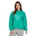 Sweatshirt BETTY BARCLAY "Betty Barclay Sweatpullover mit Kapuze" Gr. L, grün (grünlake) Damen Sweatshirts Druck