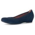 Pumps GABOR "KRETA" Gr. 37, blau (nachtblau) Damen Schuhe Keilabsatz, Halbschuh, Schlupfschuh, in bequemer Weite G (= weit)