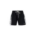 Shorts ALPHA INDUSTRIES "Alpha Industries Men - Beachwear Printed Stripe Swim Short", Herren, Gr. XS, Normalgrößen, schwarz-weiß (schwarz, weiß), Obermaterial/Futter: 100% Polyester, Hosen