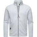 Kapuzensweatjacke RAGWEAR "Miet" Gr. L (52), grau (hellgrau), Herren, Sweatware, Obermaterial: 55% Baumwolle, 45% Polyester, Sweatjacken, coole Herren Basic Sweatjacke