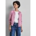 Blouson STREET ONE Gr. 42, pink (sunrise pink), Damen, Stoff, 100% Viskose, unifarben, Jacken, aus softer Viskose