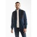 Sweatjacke STREET ONE MEN Gr. L (52), blau (schwarz dust blau) Herren Sweatjacken mit Stehkragen