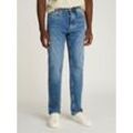 Straight-Jeans CALVIN KLEIN JEANS "STANDARD STRAIGHT" Gr. 32, Länge 32, blau (denim medium) Herren Jeans im 5-Pocket-Style