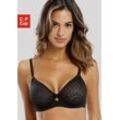 Minimizer-BH NUANCE Gr. 100, Cup D, schwarz, Damen, Obermaterial: 91% Polyamid, 9% Elasthan, BHs mit Bügel aus leicht transparenter Spitze, Dessous