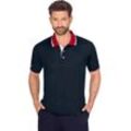 Poloshirt TRIGEMA "TRIGEMA Poloshirt aus Coolmax Material" Gr. L, blau (navy), Herren, 100% Polyester (recycelt), Shirts