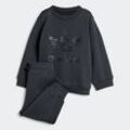 Trainingsanzug ADIDAS ORIGINALS "CREW SET" Gr. 62, grau (carbon) Kinder Sportanzüge