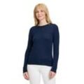 Strickpullover BETTY BARCLAY "Betty Barclay Kaschmir-Pullover mit Rundhalsausschnitt" Gr. 44, blau (dunkelblau) Damen Pullover Strick