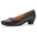 Pumps GABOR "ATHEN", Damen, Gr. 38, schwarz, Kalbsleder, unifarben, klassisch, Schuhe, Trichterabsatz, Basic, Schlupfschuh, in bequemer Schuhweite G (weit)