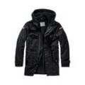 Allwetterjacke BRANDIT "Brandit Herren BW Flag Parka" Gr. 4XL, schwarz, Herren, 100% Baumwolle, unifarben, Jacken