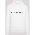 Sweatshirt F4NT4STIC "F4NT4STIC Herren Friends Pivot Logo with Heavy Hoody", Herren, Gr. L, weiß, 65% Baumwolle, 35% Polyester, unifarben, ohne Ausschnitt, Sweatshirts