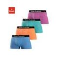 Hipster BRUNO BANANI Gr. S, bunt (blau, orange, türkis, lila) Herren Unterhosen Boxershorts in uni oder gemustert aus Baumwollmischung