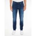 Tapered-fit-Jeans TOMMY JEANS "SLIM TAPERED AUSTIN" Gr. 36, Länge 32, blau (aspen dunkelblau), Herren, Obermaterial: 98% Baumwolle, 2% Elasthan, Jeans