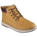 Schnürboots SKECHERS "GARLAN", Herren, Gr. 40, braun (camelfarben), Lederimitat, casual, Schuhe, Schnürstiefel, Boots mit dämpfender Sohlentechnologie