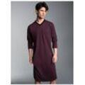 Pyjama TRIGEMA "TRIGEMA Herren-Nachthemd aus Biobaumwolle (kbA)" Gr. XXL, lila (aubergine, c2c) Herren Homewear-Sets