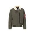 Bomberjacke ALPHA INDUSTRIES "Alpha Industries Men - Cold Weather Jackets DA-3 Bomber" Gr. L, grün (dark olive) Herren Jacken