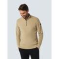 Rollkragenpullover NO EXCESS "No Excess Halber Reißverschluss Pullover Melange", Herren, Gr. XXXL, beige (dunkelbeige), 45% Baumwolle, 35% Acryl, 15% Polyester, 5% Polyamid, Pullover