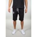 Sweatshorts ALPHA INDUSTRIES "Alpha Industries Men - Shorts NASA Basic Sweat Short" Gr. S, Normalgrößen, schwarz (black) Herren Hosen