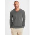 Strickpullover H.I.S, Herren, Gr. S (44/46), grau (dunkelgrau, meliert), Feinstrick, Obermaterial: 60% Baumwolle, 40% Polyester, meliert, Basic, regular fit, V-Ausschnitt, Pullover, mit V-Ausschnitt, Pullover aus Feinstrick, Baumwollmischung