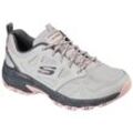 Sneaker SKECHERS "HILLCREST PURE ESCAPADE", Damen, Gr. 36, grau (grau, pink), Leder, Synthetik, Mesh, sportlich, Schuhe, im Materialmix, Freizeitschuh, Halbschuh, Schnürschuh, Topseller