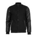 Allwetterjacke URBAN CLASSICS "Urban Classics Herren Oldschool College Jacket" Gr. L, schwarz (black/black) Herren Jacken