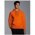 Kapuzensweatshirt TRIGEMA "TRIGEMA Kapuzensweatshirt aus Biobaumwolle", Herren, Gr. L, orange (mandarine), 75% Baumwolle (Biobaumwolle kbA), 25% Baumwolle (recycelt), casual, Sweatshirts