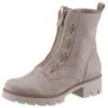 Stiefelette GABOR Gr. 38,5, grau (hellbeige) Damen Schuhe Blockabsatz, Plateau, Boots mit modischen Durchzügen