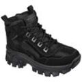 Schnürboots SKECHERS "HI-RYZE-GAWKERS", Damen, Gr. 35, schwarz, Leder, unifarben, casual, Schuhe, Trekking Stiefel, Winterstiefel mit robuster Profillaufsohle, Topseller