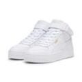 Sneaker PUMA "Carina Street Mid Sneakers Damen", Gr. 36, weiß (weiß gold), Obermaterial: Kuhleder, Synthetik; Futter: Textil; Innensohle: Textil; Laufsohle: Gummi, Schuhe