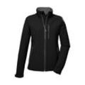 Softshelljacke KILLTEC "KOS 264 WMN SFTSHLL JCKT", Damen, Gr. 44, schwarz, Oberstoff: Oberseite: 90% Polyester, 10% Elasthan, Rückseite: 100% Polyester, sportlich, Jacken