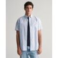 Kurzarmhemd GANT "REG OXFORD SHIRT", Herren, Gr. XXL, N-Gr, blau (light blau), Web, Obermaterial: 100% Baumwolle, Kurzarm, Hemden, Gant-Stickerei