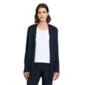 Strickjacke BETTY BARCLAY "Betty Barclay Feinstrickjacke mit Lurexkanten" Gr. 36, blau (dunkelblau) Damen Strickjacken Taschen