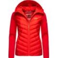 Outdoorjacke NAVAHOO "Nimm Mich Mit", Damen, Gr. M (38), rot, Obermaterial: 100% Polyester; Obermaterial Ärmel: 68% Viskose, 27% Polyamid, 5% Elasthan; Futter: 100% Polyester; Wattierung: 100% Polyester, sportlich, figurbetont hüftlang, Langarm Ärmel ohne Ärmelschlitz Umschlagsaum mit innenliegendem Gummizug, Jacken, stylische Übergangsjacke mit Kapuze