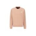 Sweater ALPHA INDUSTRIES "Alpha Industries Men - Sweatshirts Basic Sweater Small Logo", Herren, Gr. L, orange (dusty coral), Obermaterial: 80% Baumwolle, 20% Polyester, regular fit, Sweatshirts