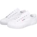 Sneaker SUPERGA "Stripe", Gr. 36, weiß, Textil, sportlich, Schuhe