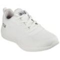 Sneaker SKECHERS "SKECHERS SQUAD" Gr. 40, weiß, Herren, Textil, Lederimitat, Schuhe, für Maschinenwäsche geeignet, Freizeitschuh, Halbschuh, Schnürschuh