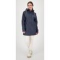 Regenjacke DEPROC ACTIVE "Friesennerz NEW ELLESMERE", Damen, Gr. 36 (S), blau (navy), Obermaterial: 100% Polyurethan;Futter: 100% Polyester, casual, figurumspielend, Langarm gerader Abschluss mit Druckknopf, Jacken, auch in Großen Größen erhältlich